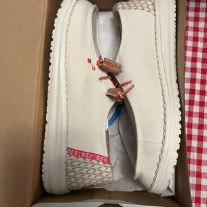 Hey Dude Cream Sneakers Casual Lifestyle